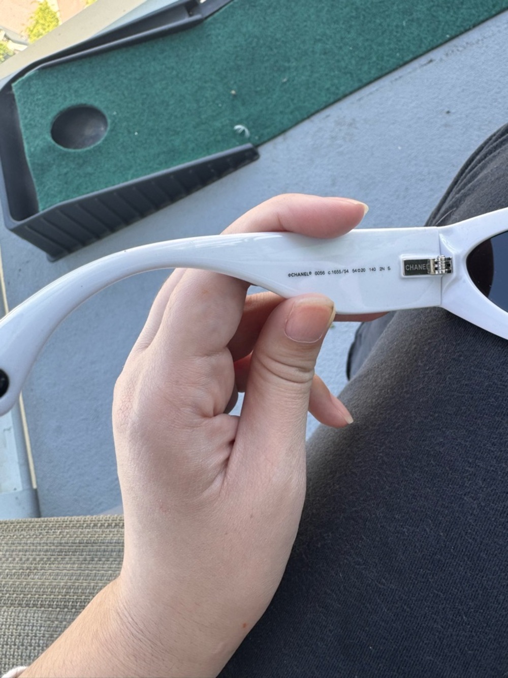 CHANEL Black and White Cat Eye Sunglasses - Picture 7 of 7